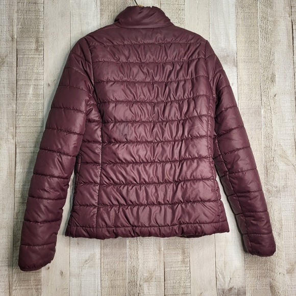 New Balance Women's Puffer Jacket - Burgundy - Picture 6 of 12